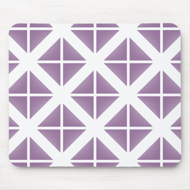 Purple Trendy Triangle Pattern Mouse Pad (Front)