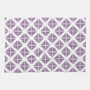Purple Trendy Triangle Pattern Tea Towel