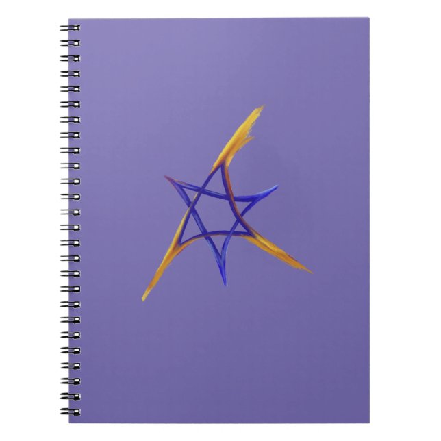 Purple Triangle Fiery Star of David Notebook (Front)