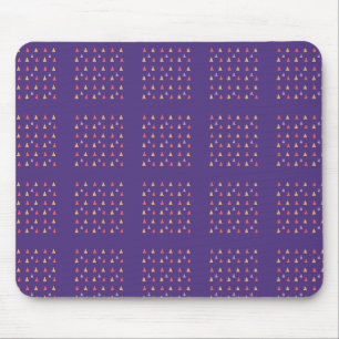 Purple Triangle Geometric Pattern Mouse Pad