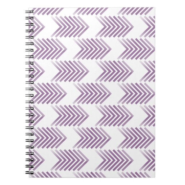 Purple Tribal Arrow Pattern Spiral Notebook (Front)
