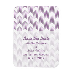 Purple Tribal Arrows Save the Date Flexi Magnet