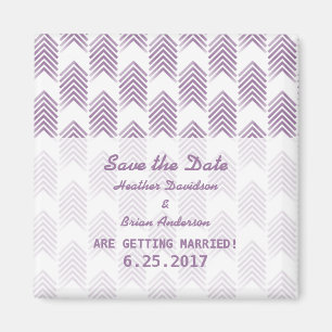 Purple Tribal Arrows Save the Date Magnet