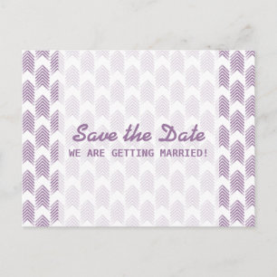 Purple Tribal Arrows Save the Date Postcard