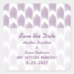 Purple Tribal Arrows Save the Date Stickers