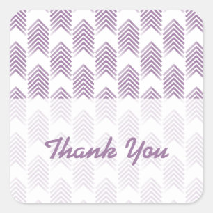 Purple Tribal Arrows Thank You Stickers