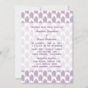 Purple Tribal Arrows Wedding Invite