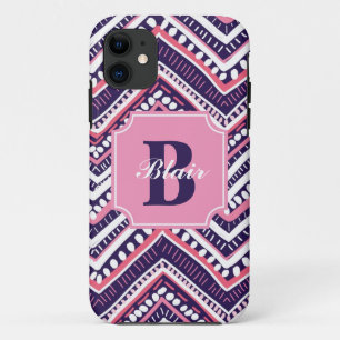 Purple Tribal Chevron Case-Mate iPhone Case