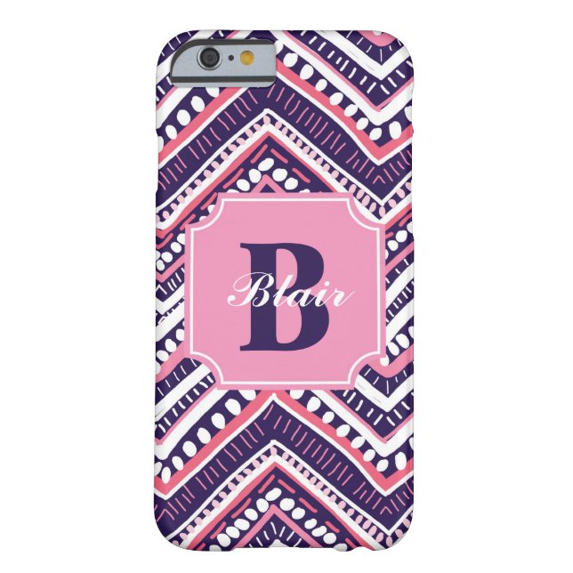 Purple Tribal Chevron Case-Mate iPhone Case (Back)