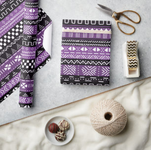Purple Tribal Pattern Wrapping Paper