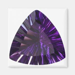 Purple Trillion Amethyst Gemstone Magnet