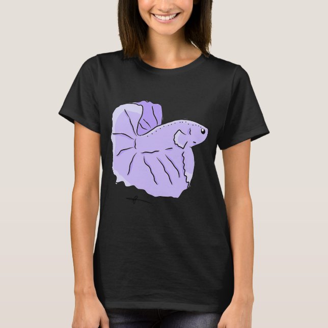 Purple tropical fish T-Shirt (Front)