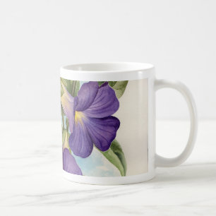 Purple Tropical Flower Painting - Multi Coffee Mug