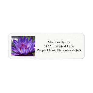 Purple Tropical waterlily return labels 2017