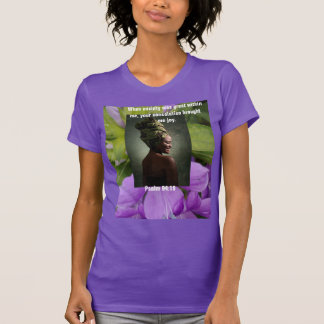 purple, tshirt, womans, prayer, inspiration, T-Shirt