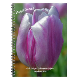 Purple Tulip Bible Verse Prayer Journal