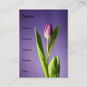 Purple tulip business card
