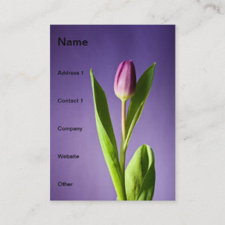 Purple tulip business card