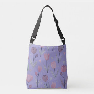 Purple Tulip Crossbody Bag