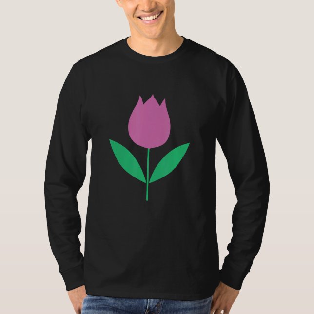 Purple Tulip Flower   Gardening Gardener Botanist  T-Shirt (Front)