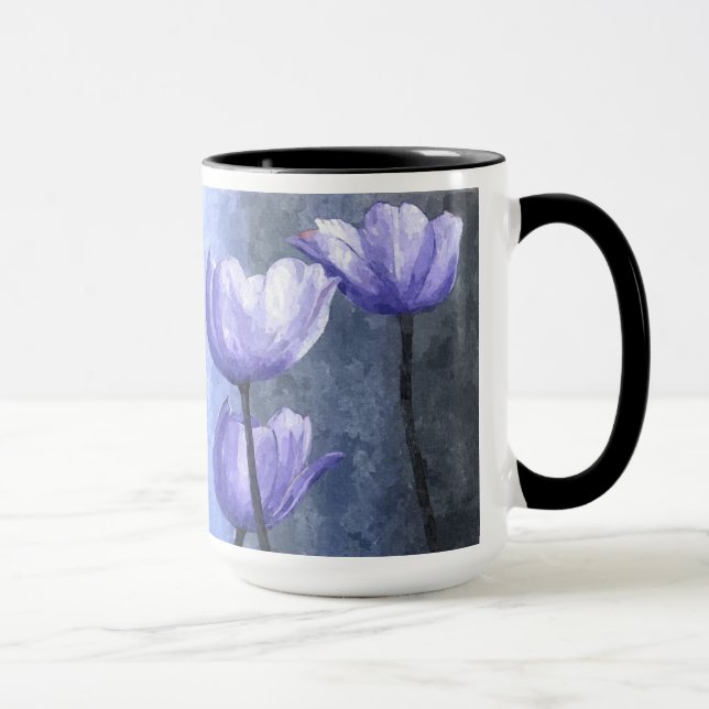 Purple Tulip Garden Mug (Right)