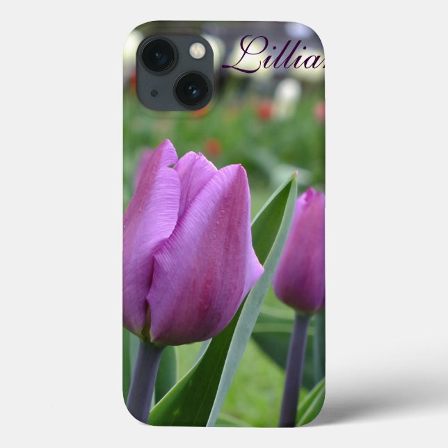 Purple Tulip iPad case (Back)