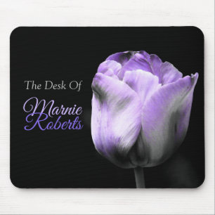 Purple Tulip (the desk of)*Personalise* Mouse Pad