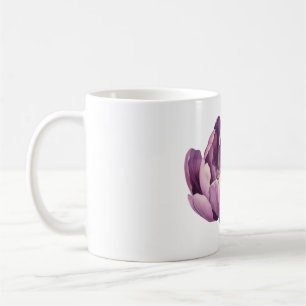 Purple Tulip Watercolor Illustration Coffee Mug