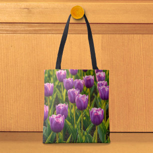Purple Tulips Image No. 2 Tote Bag