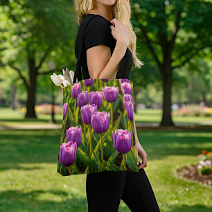 Purple Tulips Image No. 2 Tote Bag