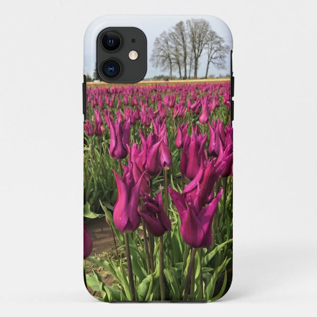 Purple Tulips in the Field Case-Mate iPhone Case (Back)