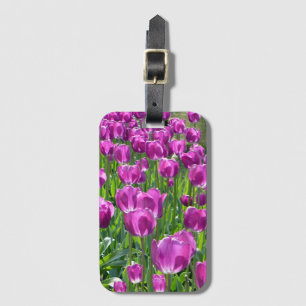 Purple Tulips Luggage Tag