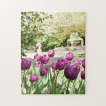 Purple Tulips Regent's Park Flowers London England Jigsaw Puzzle<br><div class="desc">Puzzle features an original photograph of pretty purple tulip flowers. Shot in Regent's Park,  London,  UK.

Lots of additional illustrated and photo puzzles are also available from this shop. If you don't see the puzzle you're looking for,  please contact Rebecca to have something designed just for you!</div>