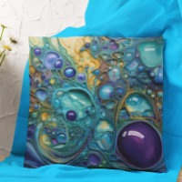 Purple Turquoise bubble Organic Shapes
