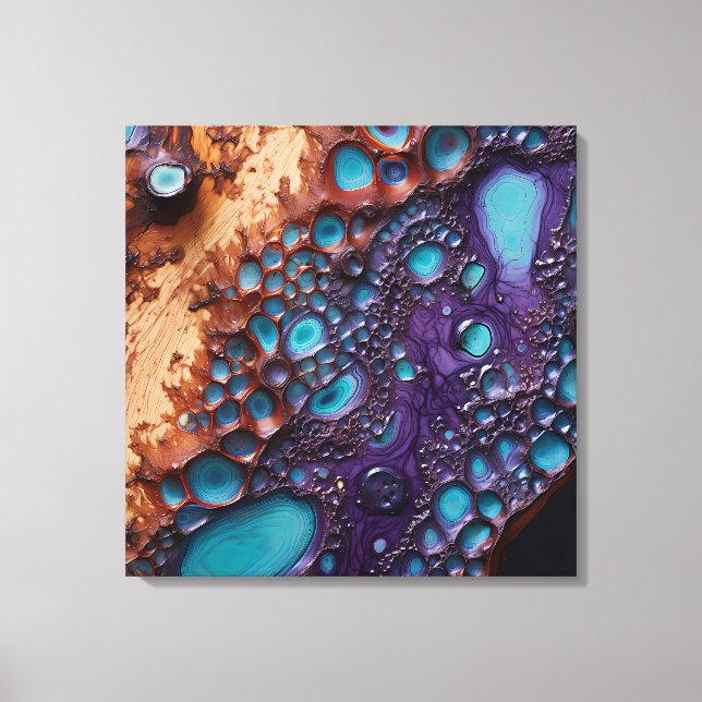 Purple Turquoise Canvas Art (Front)