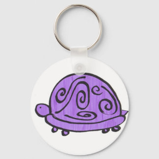 Purple Turtle Key Ring