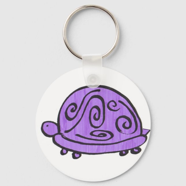 Purple Turtle Key Ring (Front)
