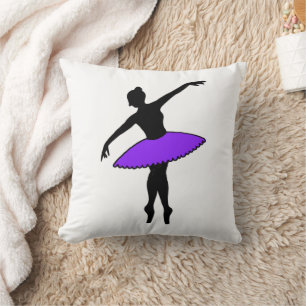 Purple Tutu Ballet Dancer Ballerina Dance Recital Cushion