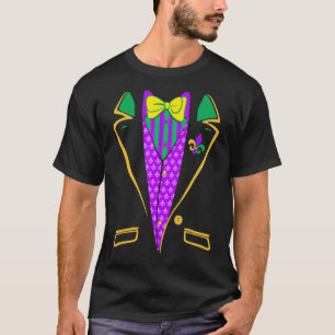 Purple Tuxedo Costume Louisiana Mardi Gras Men Boy T-Shirt
