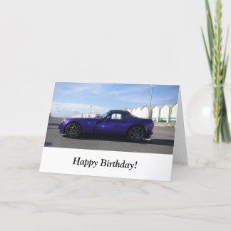 Purple TVR Birthday Card
