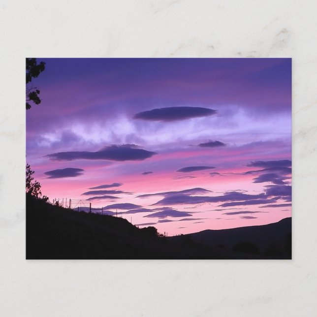 Purple Twilight Horizon Scenic Escape Seasonal  Postcard (Front)