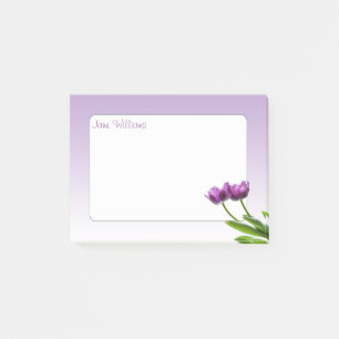 Purple Twin Tulips Spring Floral Photography Post-it Notes