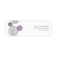 Purple Twine Globes Address Label