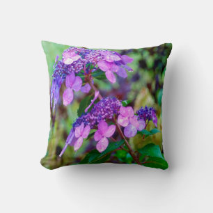 Purple Twist and Shout Hydrangea Flower Cushion