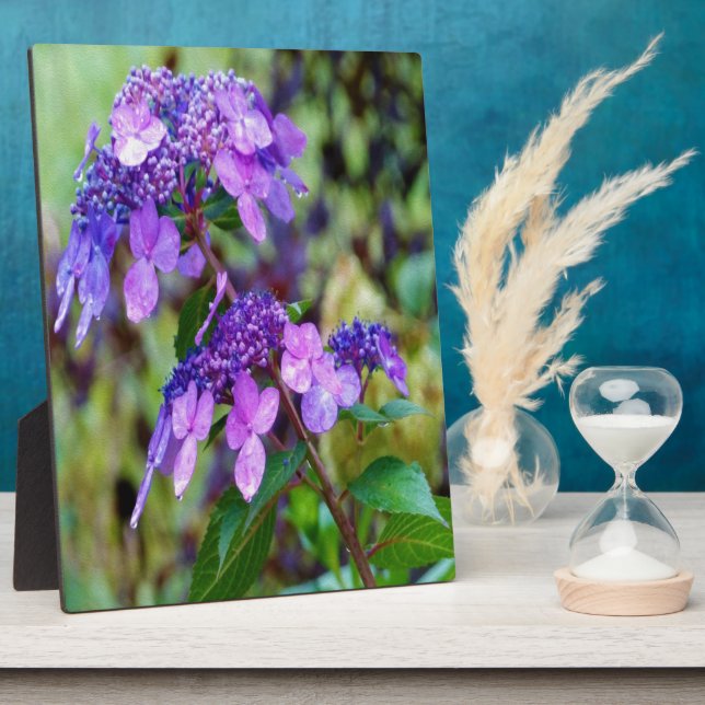 Purple Twist and Shout Hydrangea Flower Plaque (Side)