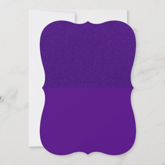 Purple Two-Tone Bracket-Edge Flat Card – Customise (Front)