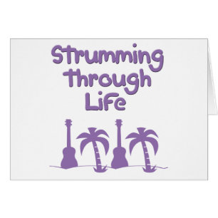Purple Ukulele hawaiin tropical surf design