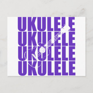 Purple Ukulele Postcard