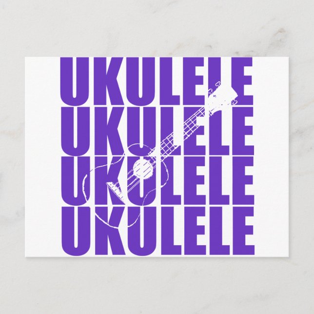 Purple Ukulele Postcard (Front)