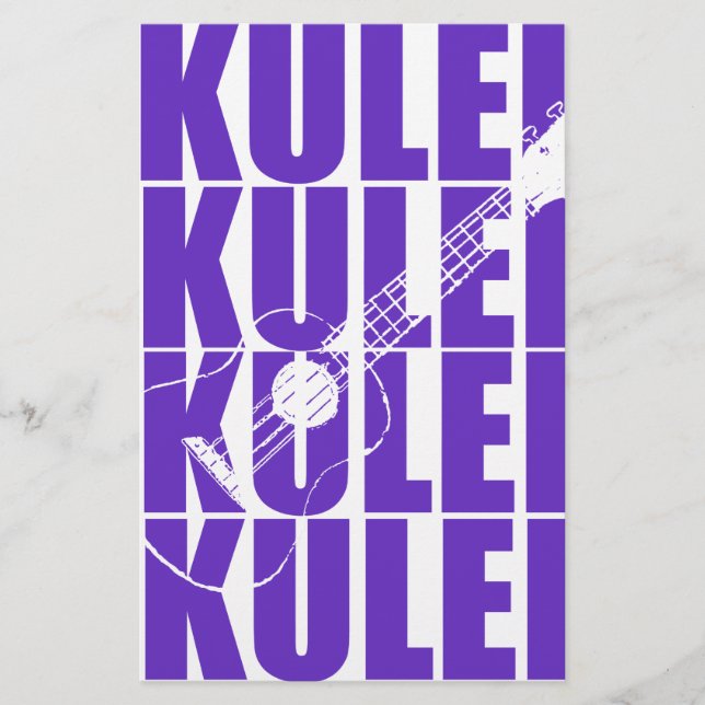Purple Ukulele Stationery (Front)